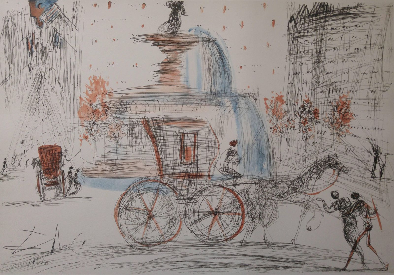 (After) Salvador Dalinew York City Suite : Plaza   Lithograph   Circa 19811981 photo for sale