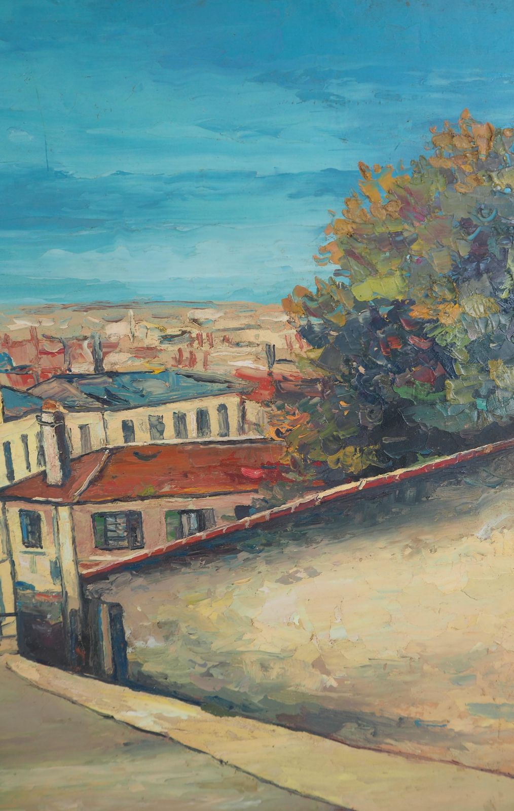élisée Macletparis : Street In Montmartre   Original Oil On Board   Signed photo 5014.0