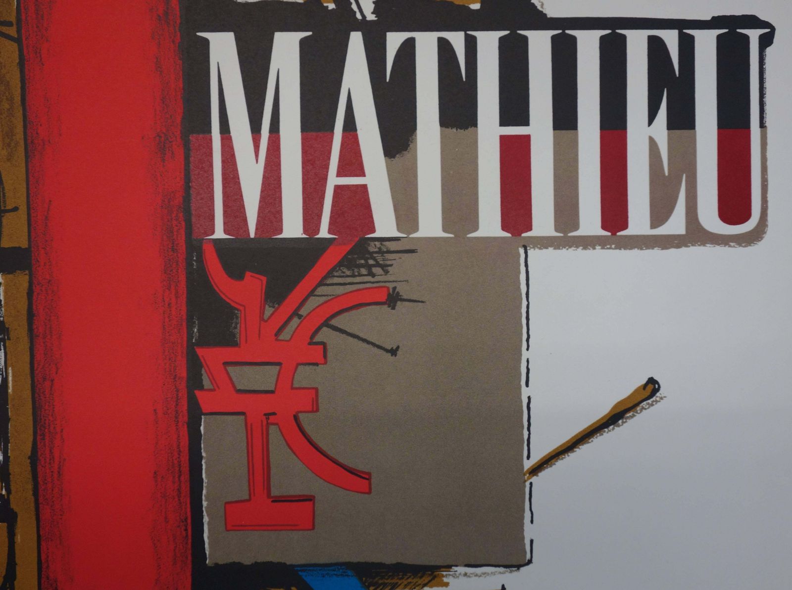 Georges Mathieuabstract Symbols   Original Lithograph   Mourlot 19651965 photo for sale