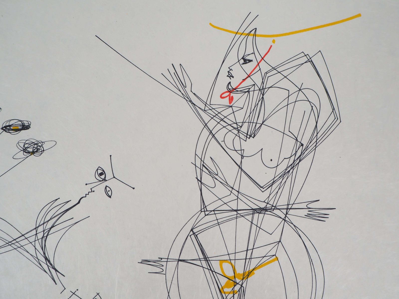 Jean Cocteaujean Cocteau And Raymond Moretti: Love Encounter   Original Hansigned Lithograph1973 photo 340.0