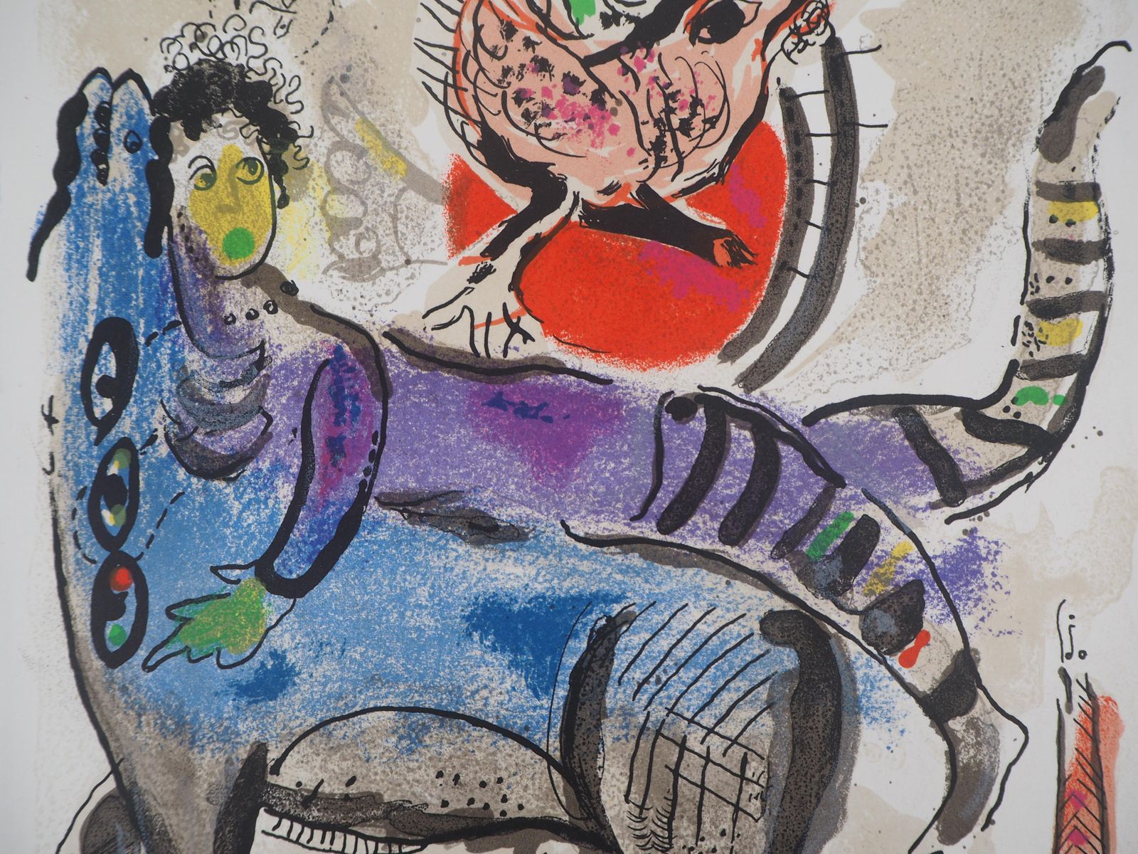 Marc Chagallthe Blue Cow   Original Lithograph   Mourlot #4881967 photo 680.0