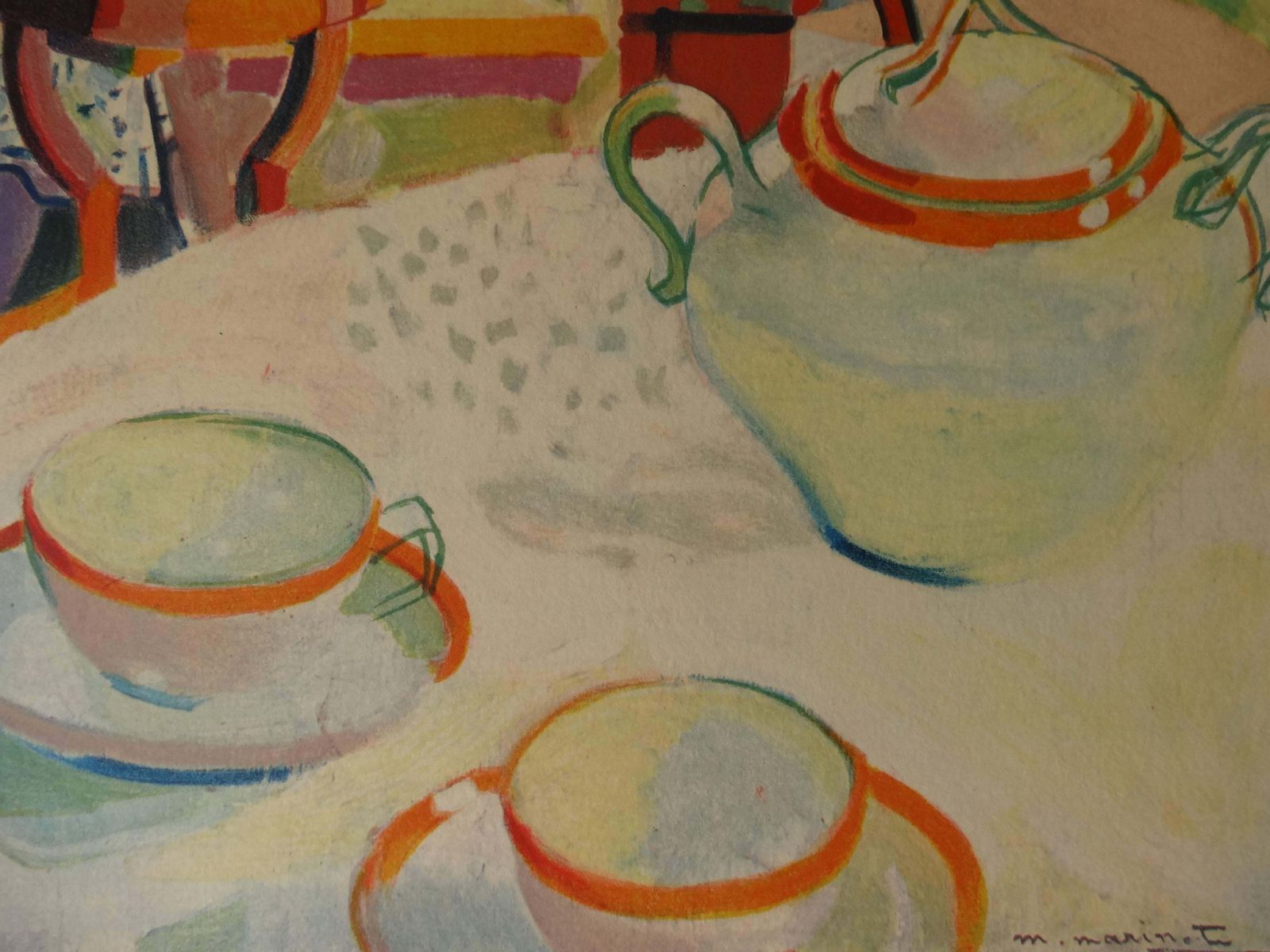 (After) Maurice Marinotfauvist Interior   Lithograph, 1972 photo furniture