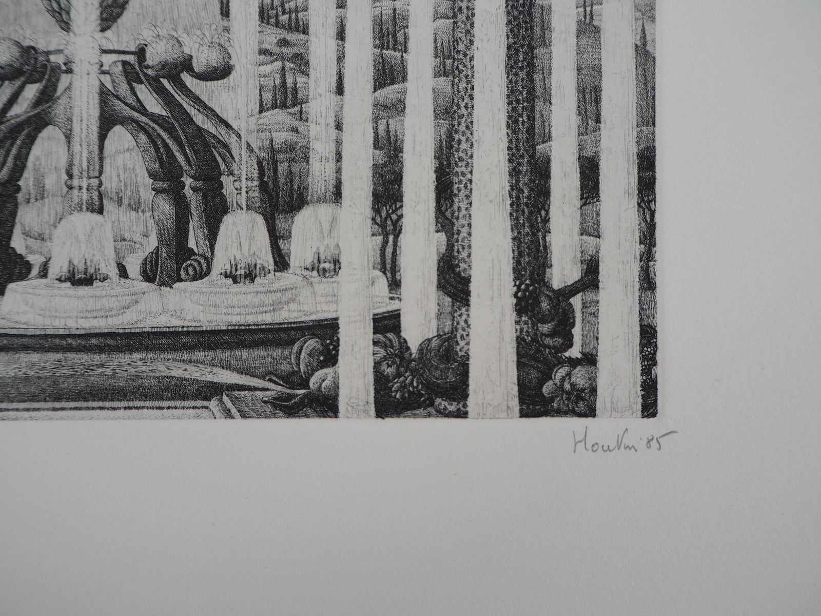 François Houtinversailles : The Fountains   Original Etching, Handsigned And Ltd To 45 Proofs1985 photo for sale