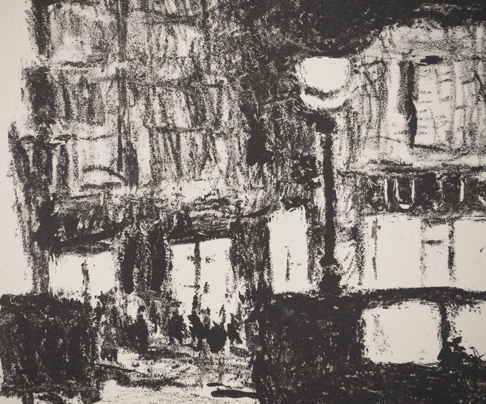Pierre Bonnardon The Street Of Paris   Original Lithograph 1927 photo furniture