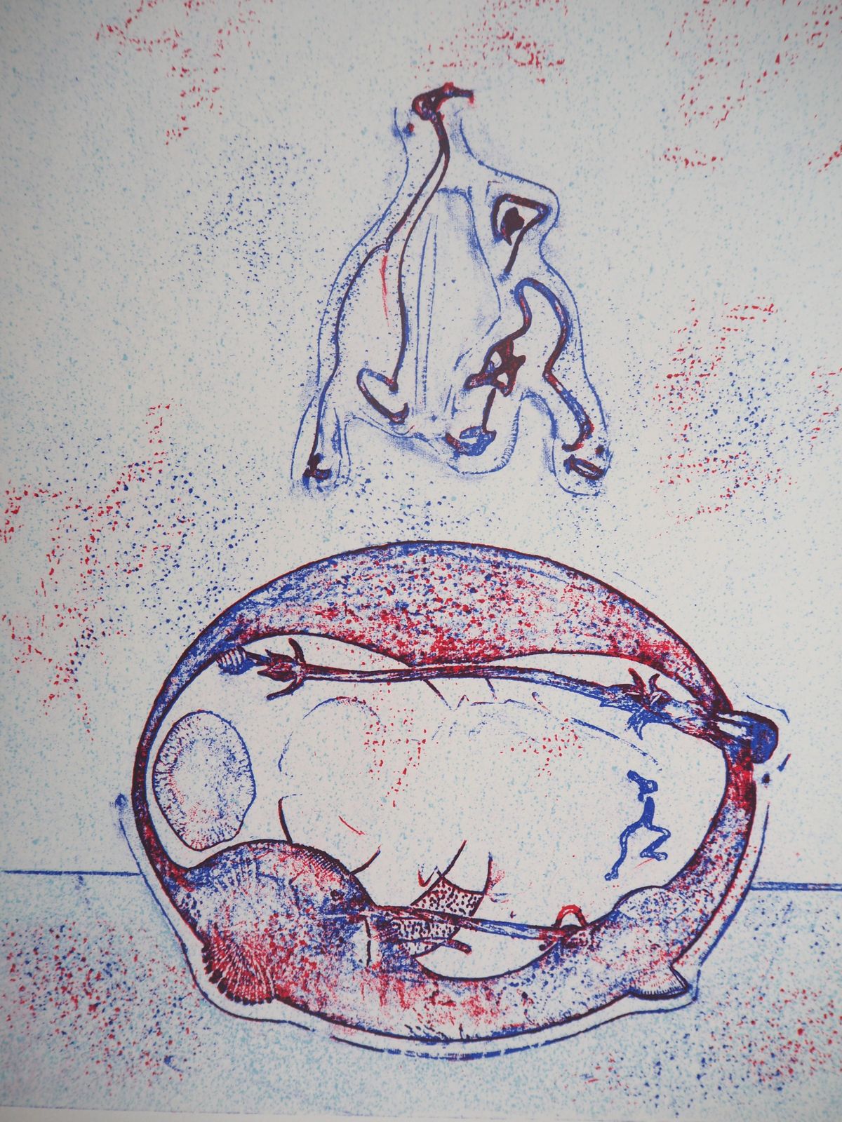 Max Ernstsurrealist Composition   Original Lithograph (Leppien/Spies #202b), 19711971 photo furniture