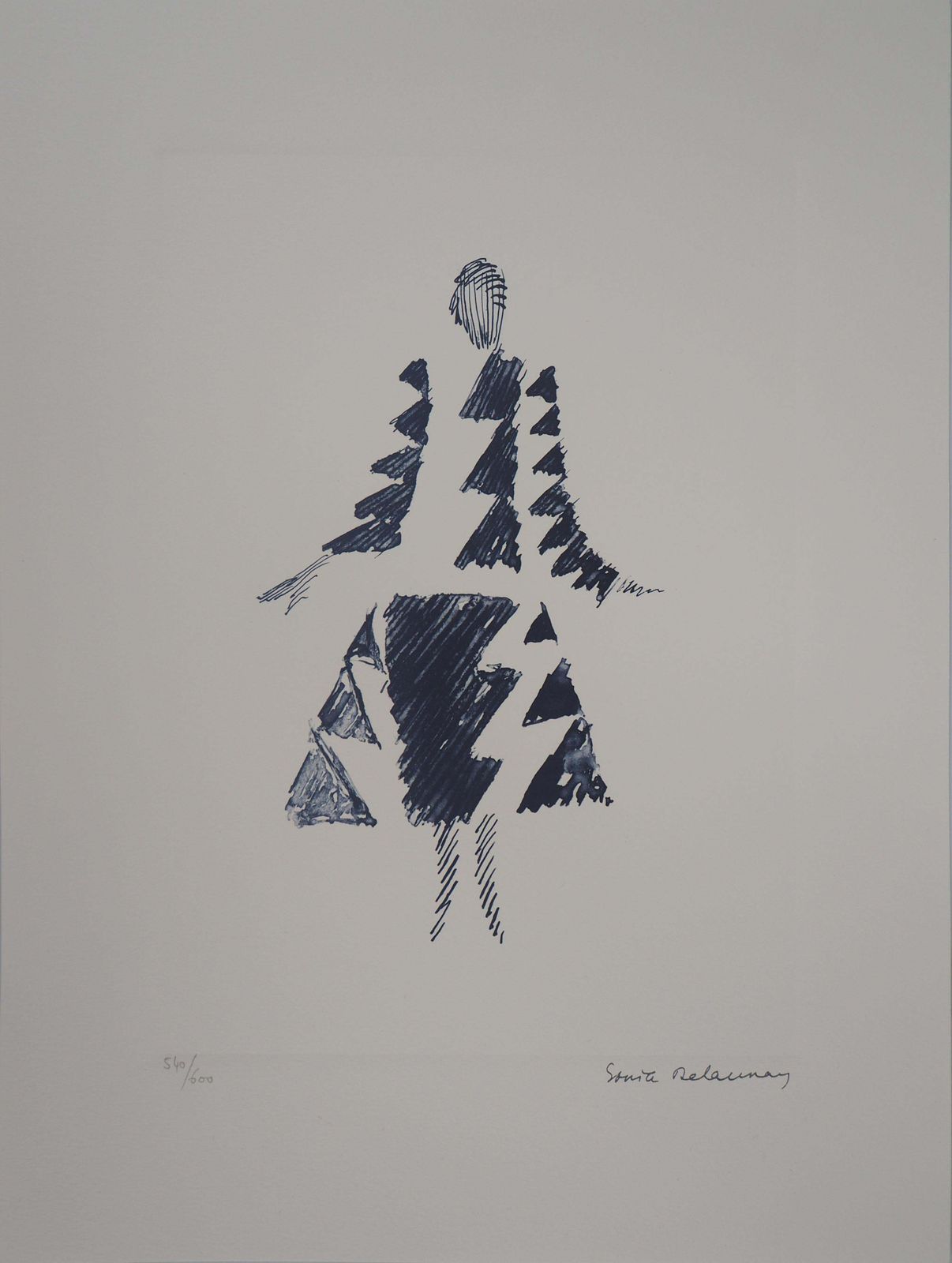 Sonia Delaunayrhythms Triangles Dress   1926   Lithograph (Artcurial Edition)