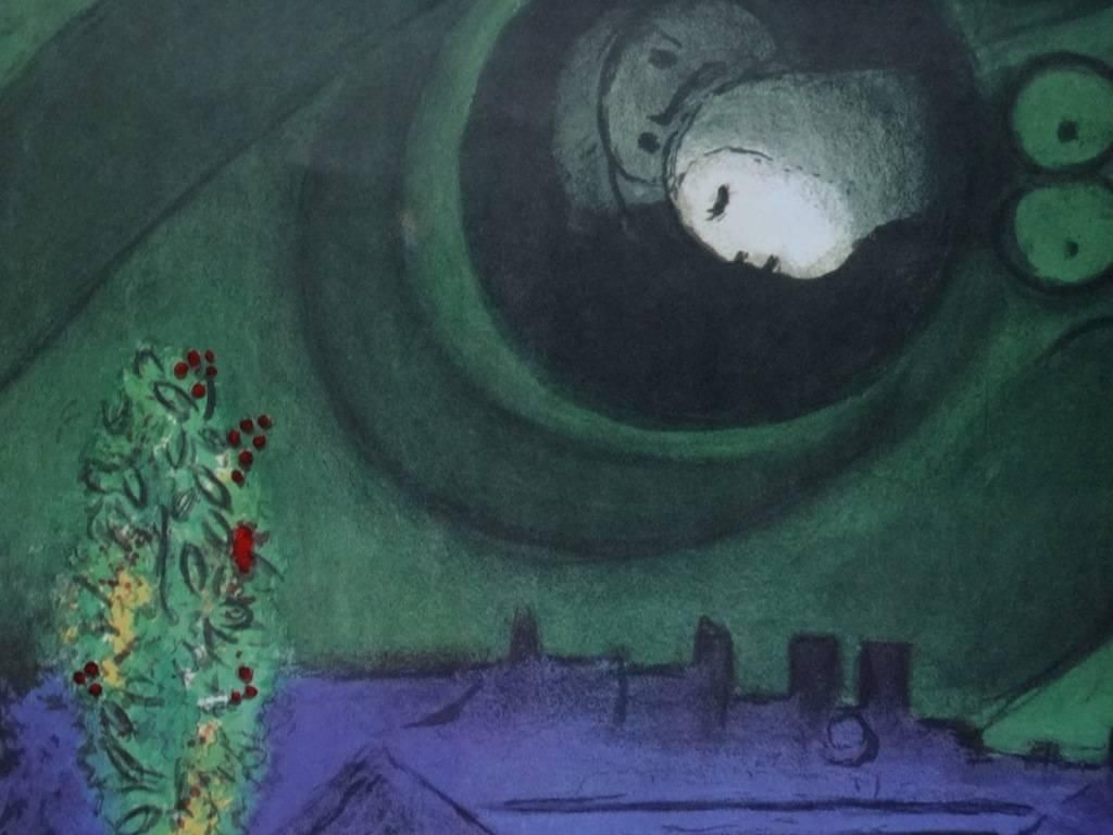 (After) Marc Chagallcouple Over The Town   Lithograpic Poster   Mourlot1972 photo for sale