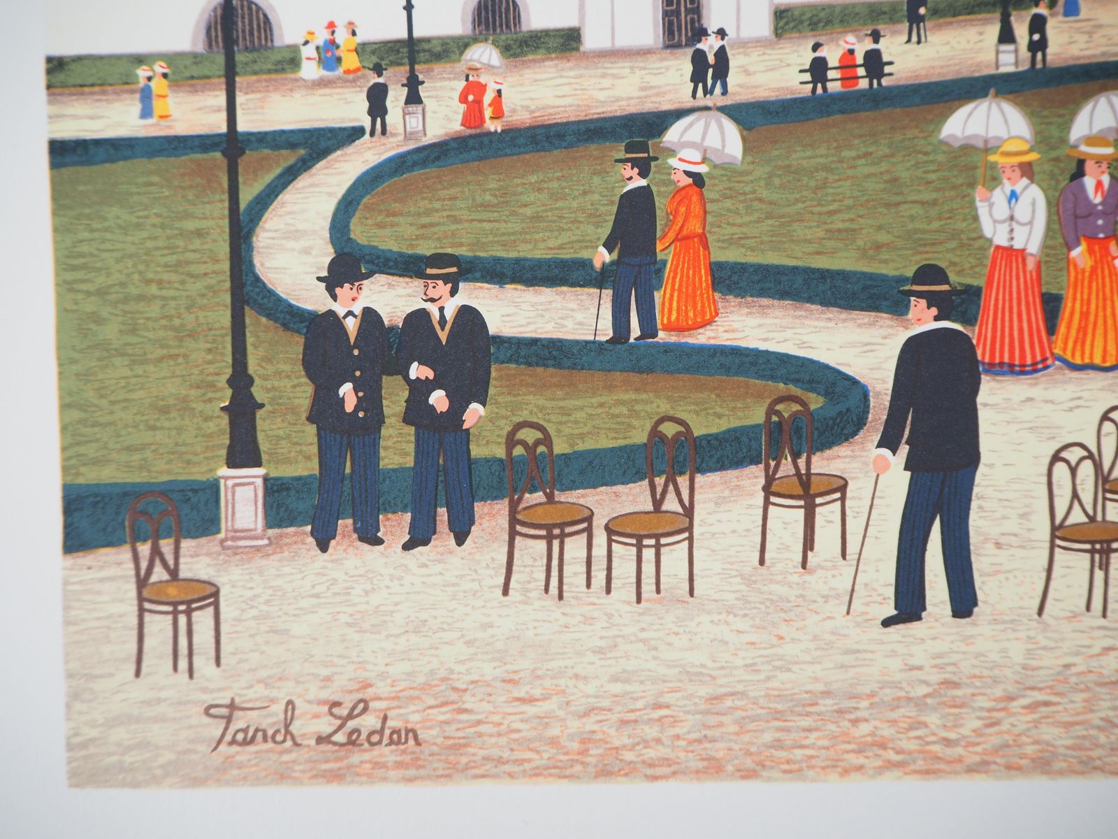 Fanch (Francois Ledan)monaco : Casino Of Monte Carlo   Original Lithograph photo furniture