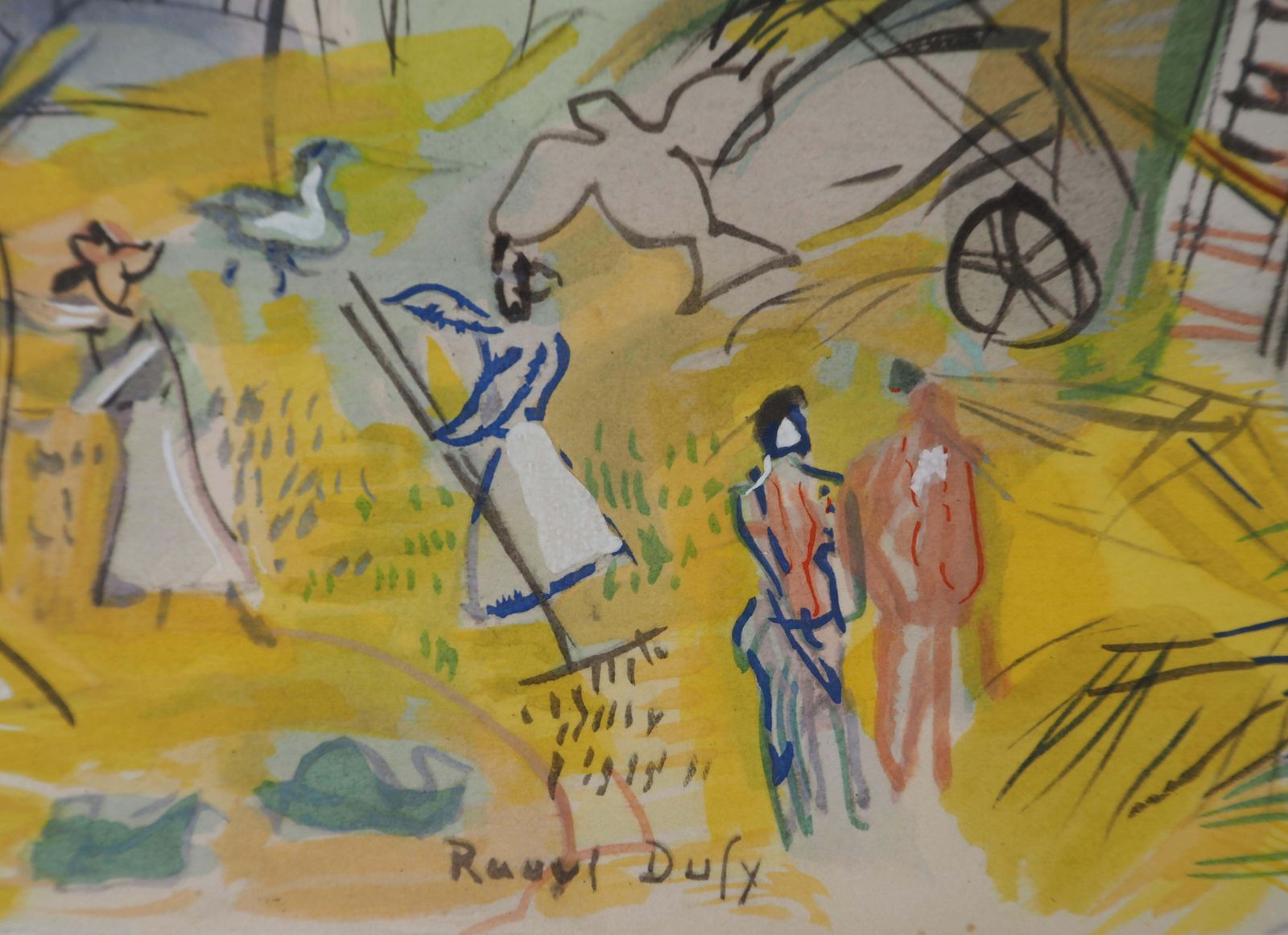 Raoul Dufysummer : Harvest Time   Original Lithograph1953 photo furniture