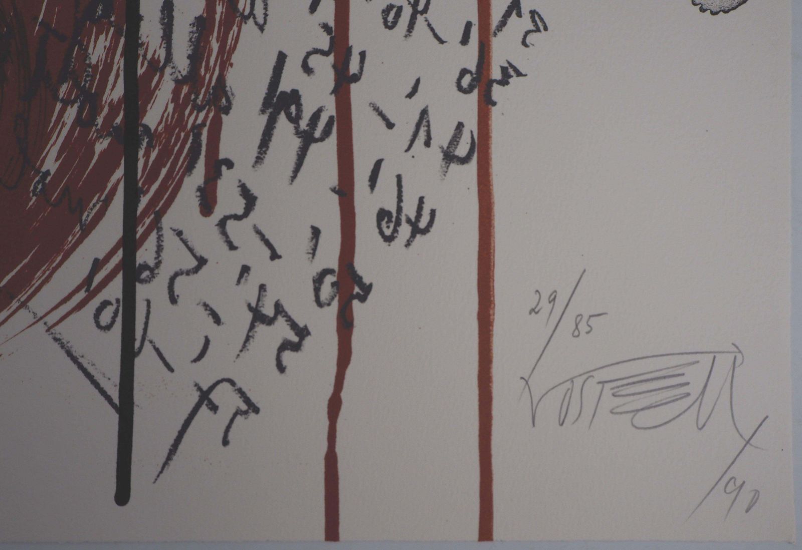 Wolf Vostellthe Scream,  The Quartet   Original Handsigned Lithograph   Ltd 85 Cop (Fluxus)1990 photo for sale