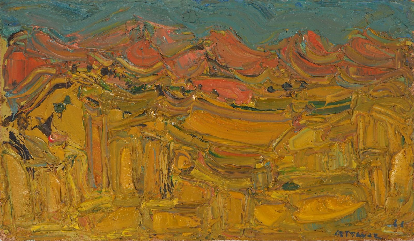 André Cottavozrise Of The Sun In Provence   Original Oil Painting, Signed photo for sale