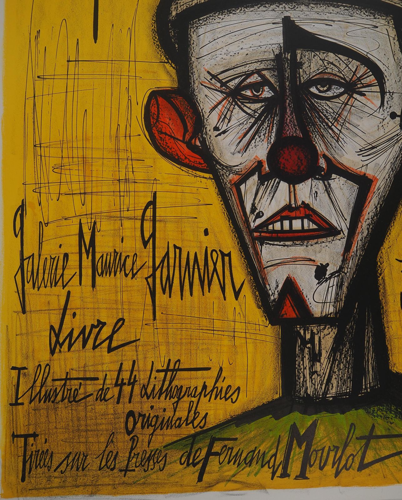 Bernard Buffetcircus : The Clown   Original Lithograph   Mourlot 19681968 photo vinterior