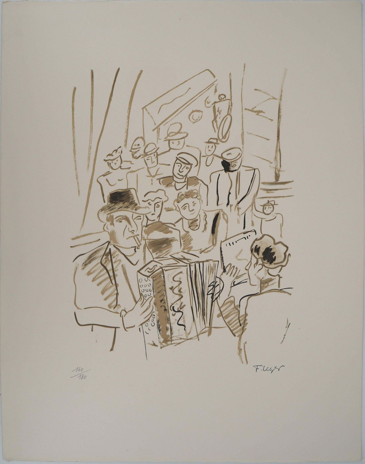 Fernand Légerthe City, The Parisian Café   Original Lithograph, Handsigned, 19591959