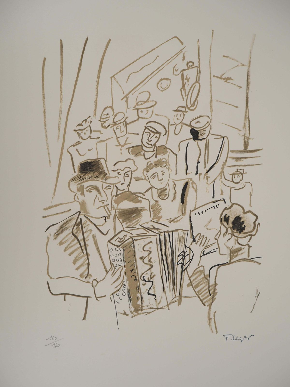 Fernand Légerthe City, The Parisian Café   Original Lithograph, Handsigned, 19591959 photo for sale