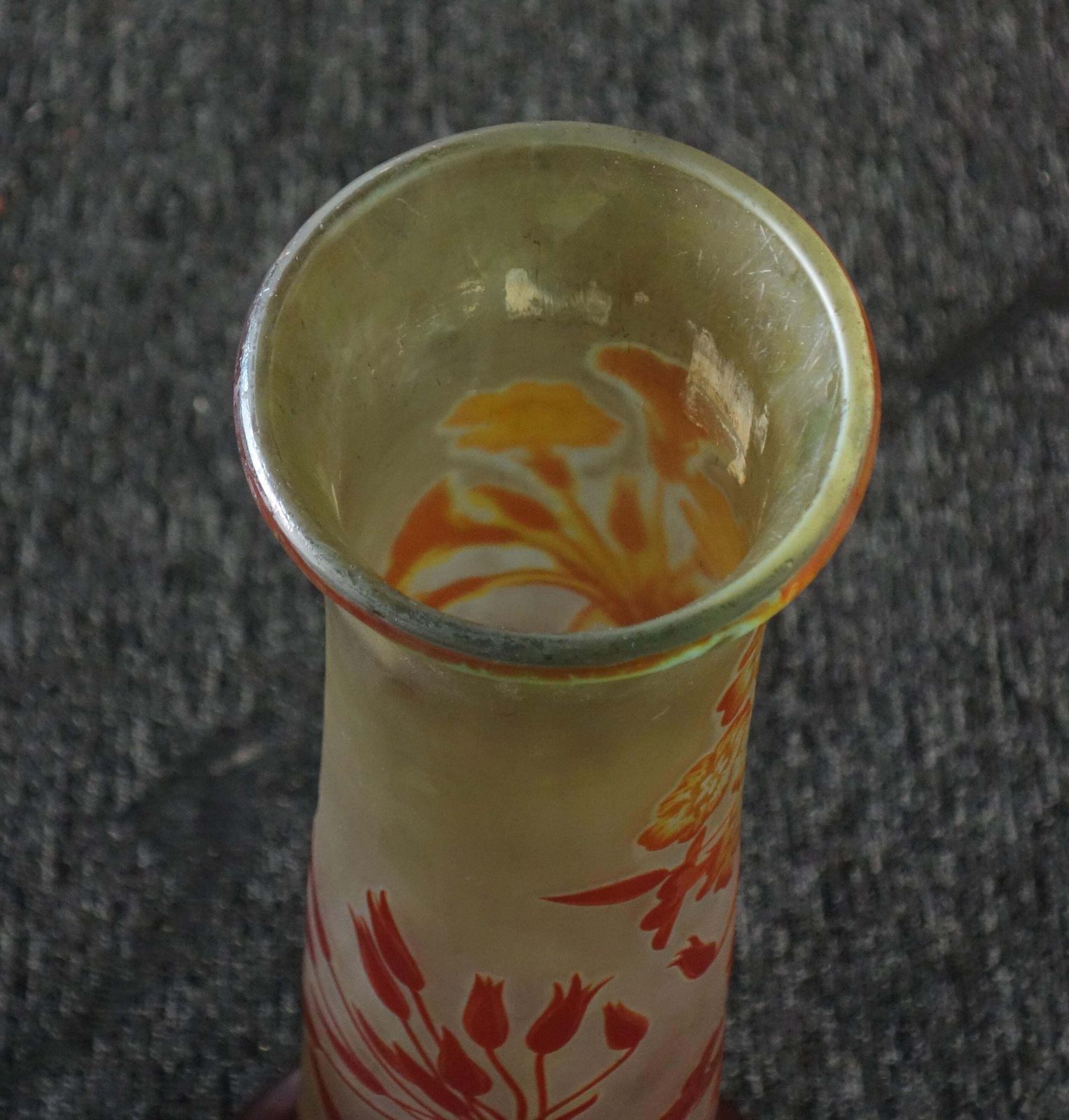 Home Decor émile Galléart Nouveau French Cameo Glass 'Umbels Vase' By Emile Gallé, Nancy   63cm High photo
