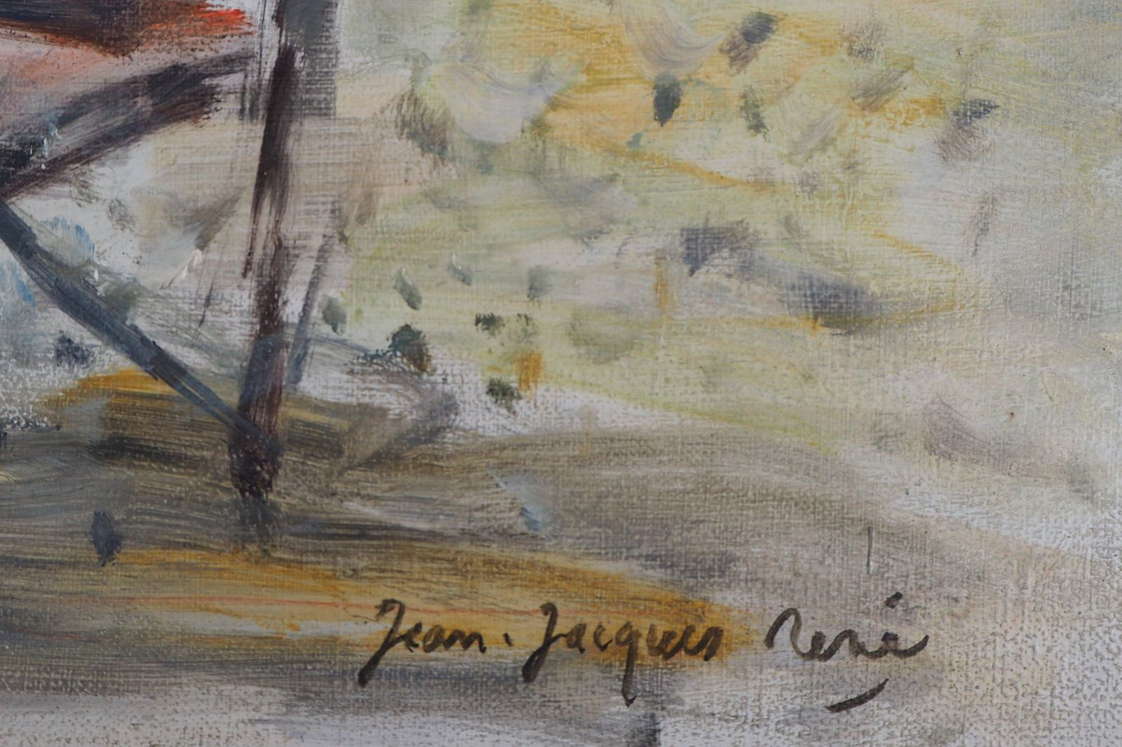 Jean Jacques Renelunch On The Beach   Oil On Canvas Hansigned photo for sale