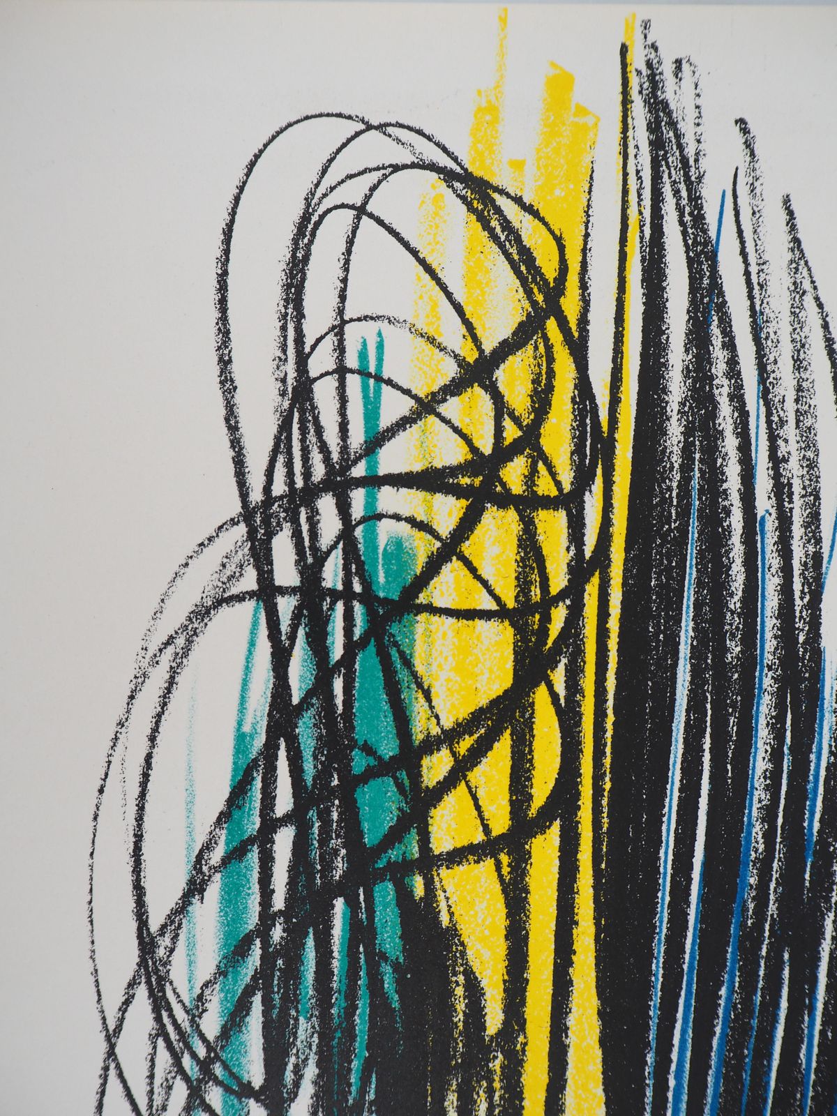Hans Hartungcomposition With Lines   Original Lithograph, Mourlot 19591959 photo Art