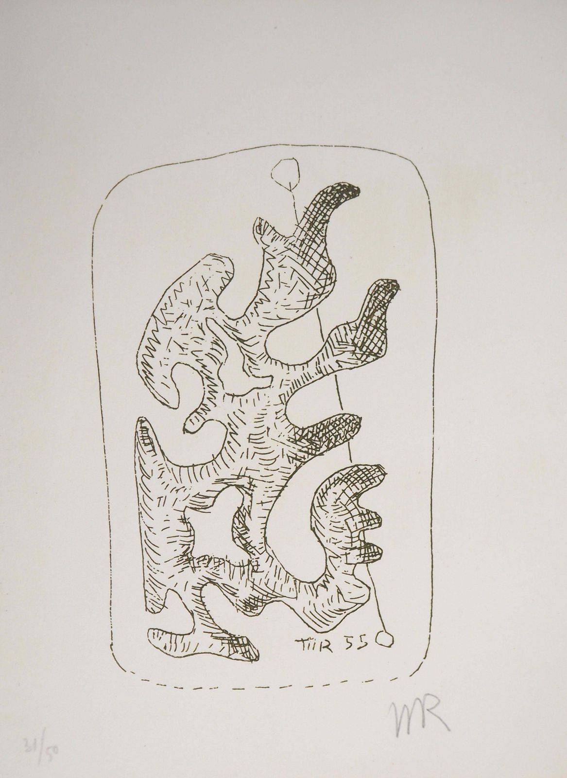 Man Raysurrealist Figure, Dorothée, 1969   Original Handsigned Etching1969