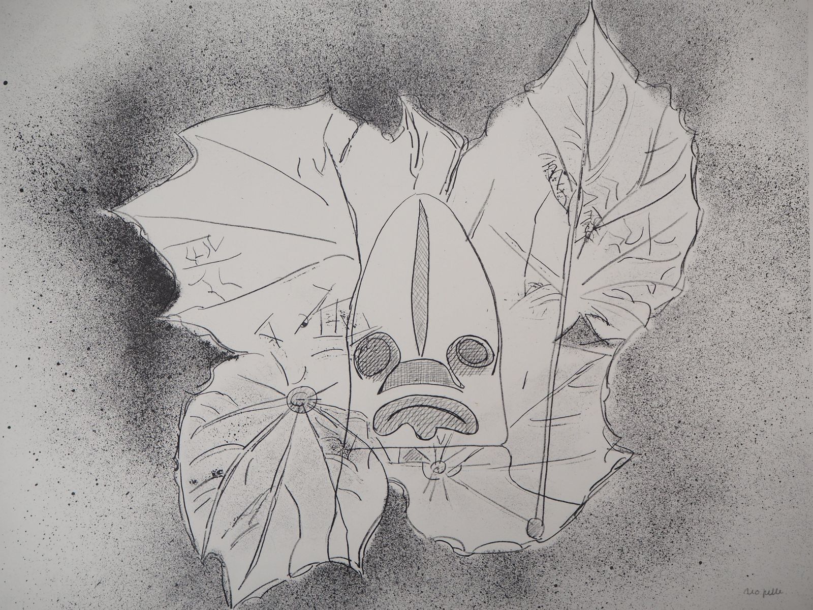 Jean Paul Riopelletribute To Nelligan : Visage Of Nature   Original Lithograph, Handsigned1979 photo for sale
