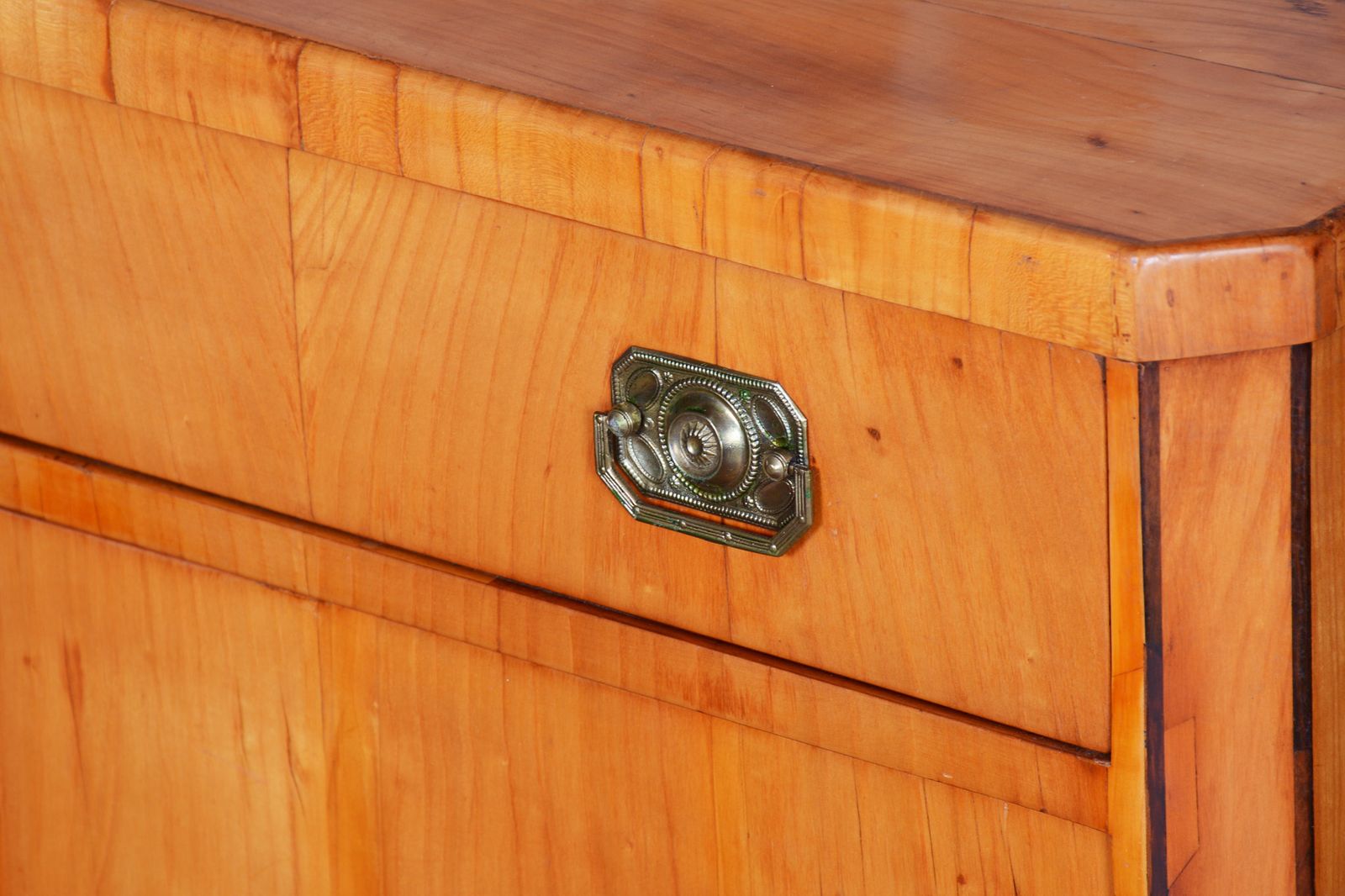 Restored Biedermeier Cabinet, Cherry, Spruce, Ebony, Polish, Czech, 1820s photo buy