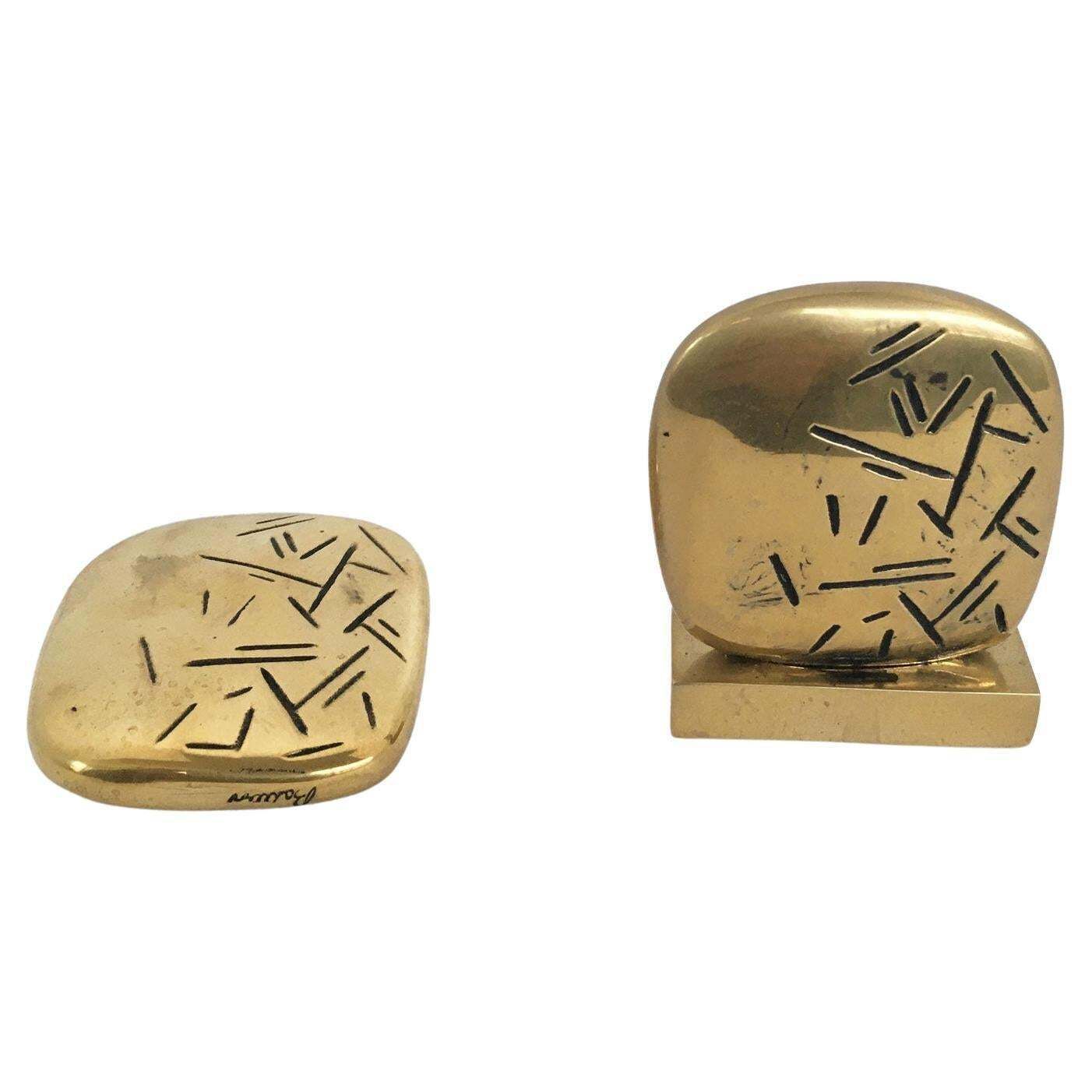 1980 Italy Post Modern Bronze Abstract Sculpture Beppe Bonetti Piccolo Racconto photo furniture