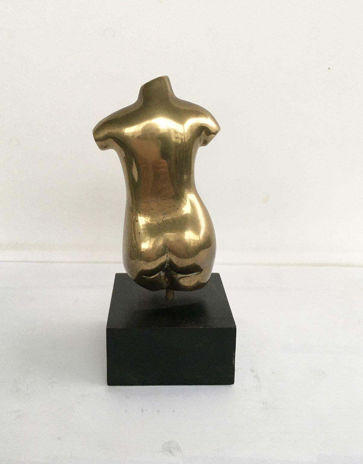 1970 Italy Bronze Abstract Sculpture By Cristiana Isoleri Reperto Fragment photo vintage
