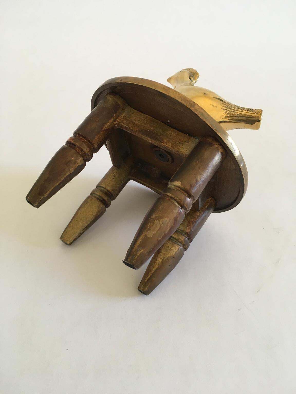 Italy 1982 Post Modern Abstract Bronze Sculpture Lucky Charm By Concetto Pozzati photo buy