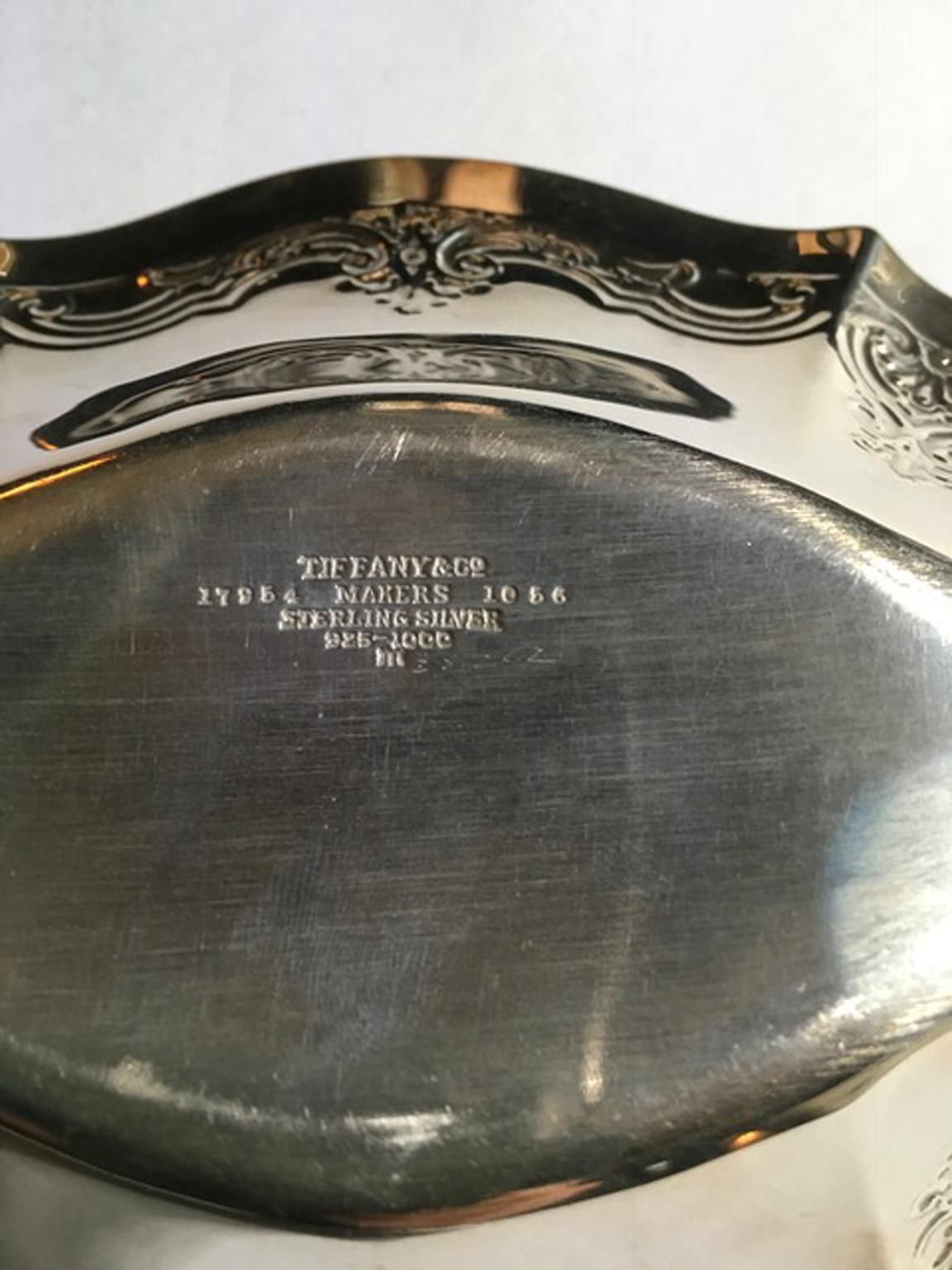 New York Tiffany Late 19th Century Victorian Pair Of Sterling Silver Bowls photo vintage