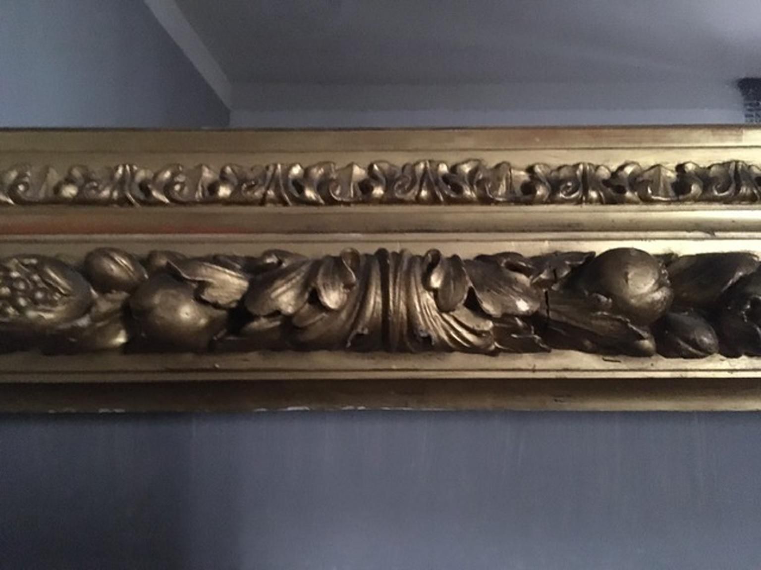 Italy Mid 18th Century Baroque Mirror With Carved Giltwood Frame photo buy