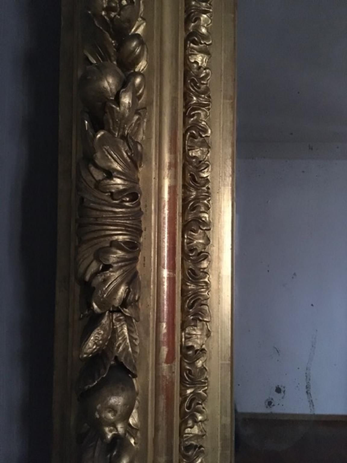 Home Decor Italy Mid 18th Century Baroque Mirror With Carved Giltwood Frame photo
