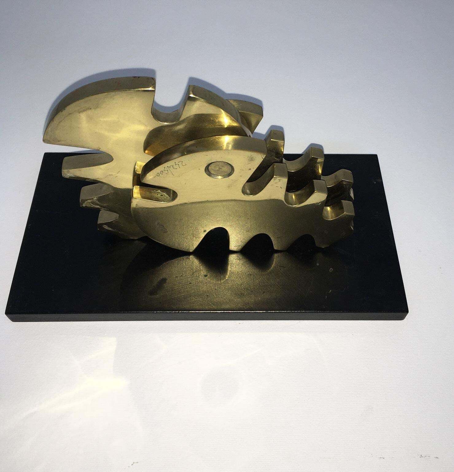 1980 Italy Bruno Chersicla Abstract Bronze Sculpture Vite photo for sale