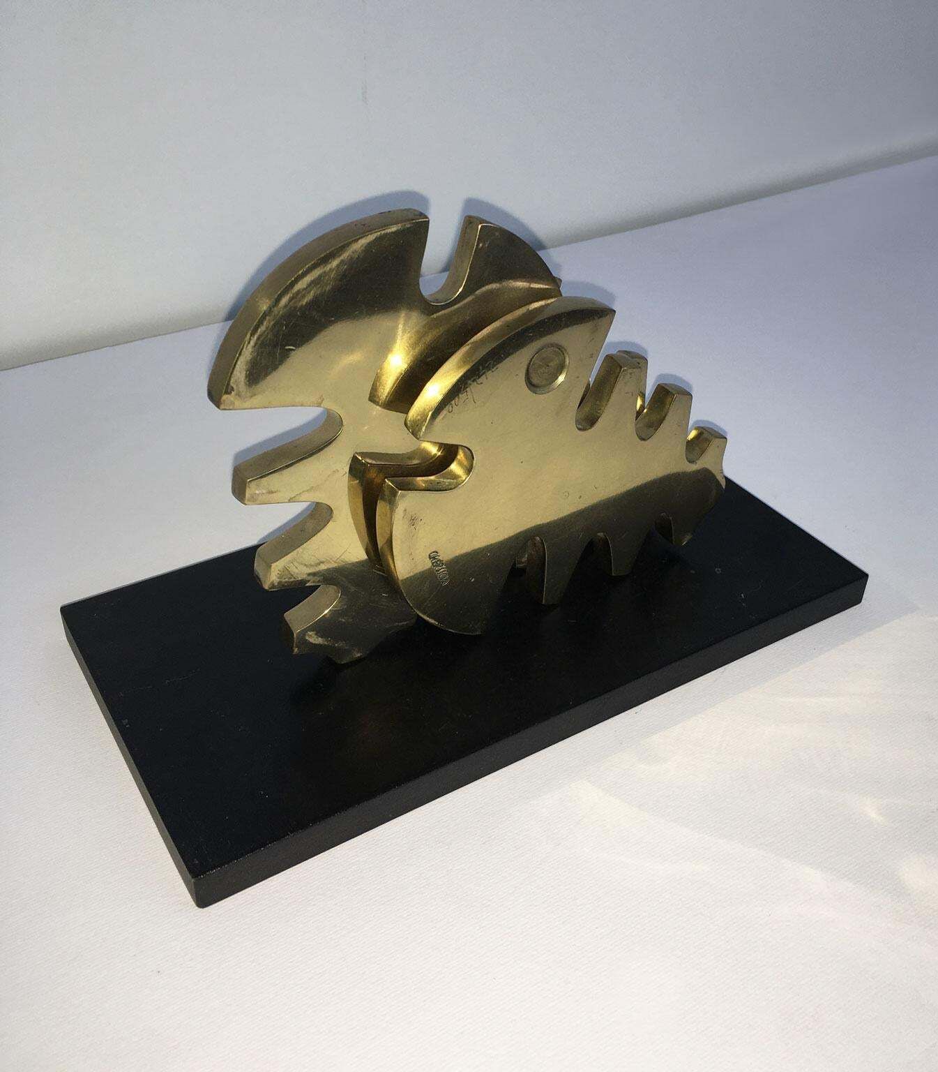 1980 Italy Bruno Chersicla Abstract Bronze Sculpture Vite photo buy