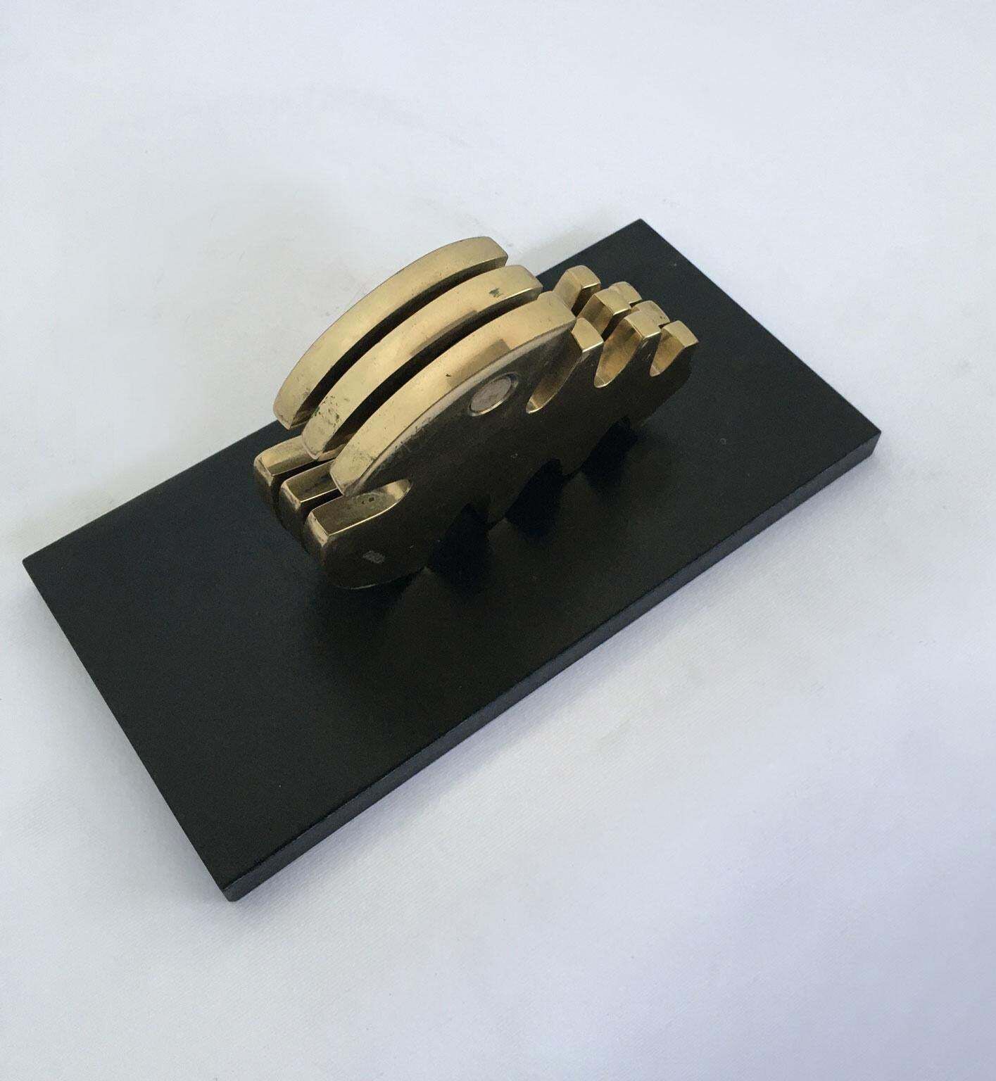 photo vinterior 1980 Italy Bruno Chersicla Abstract Bronze Sculpture Vite