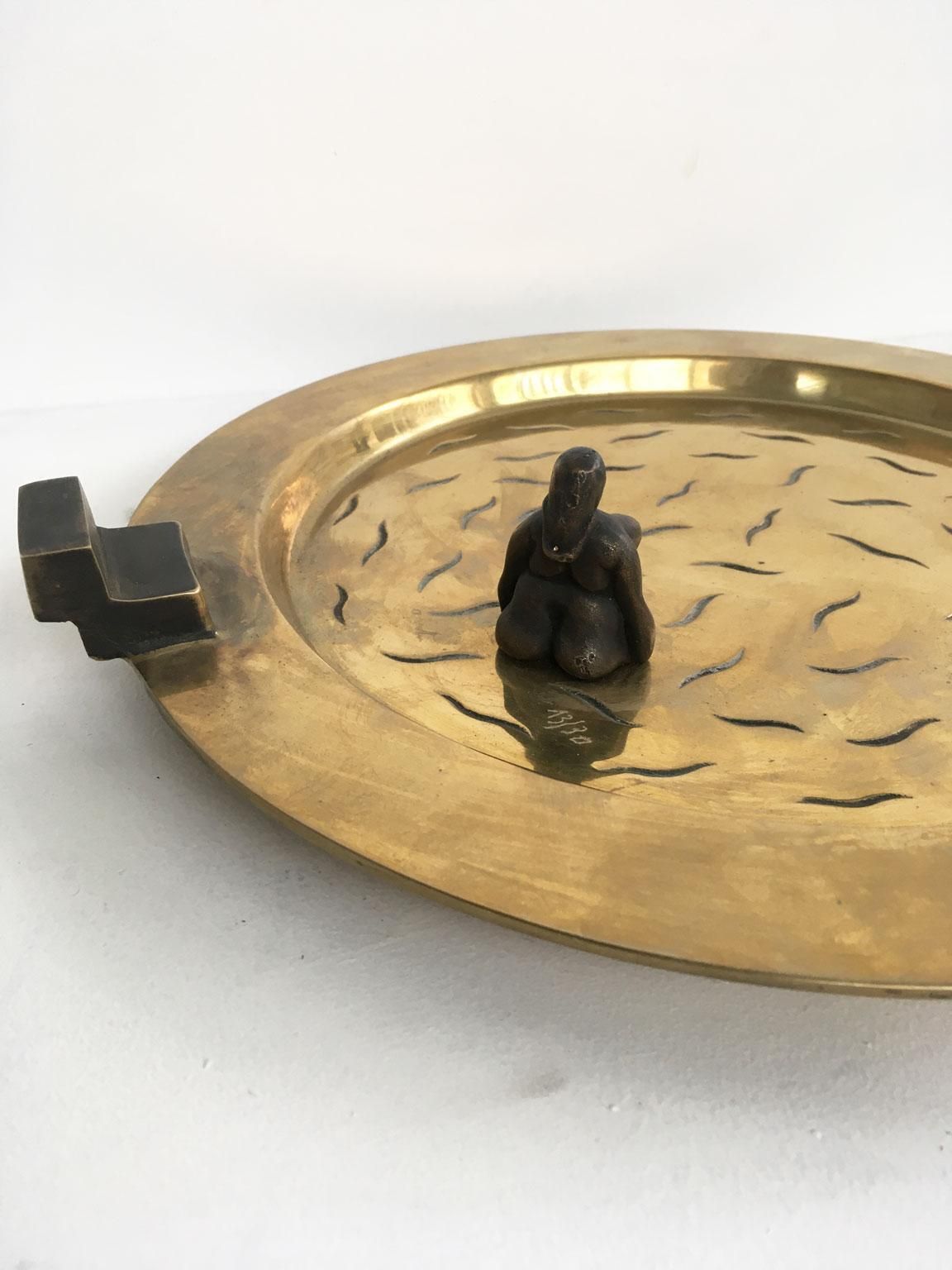 photo for sale 1980 Italy Ugo La Pietra Bronze Abstract Sculpture Bellezza Al Bagno
