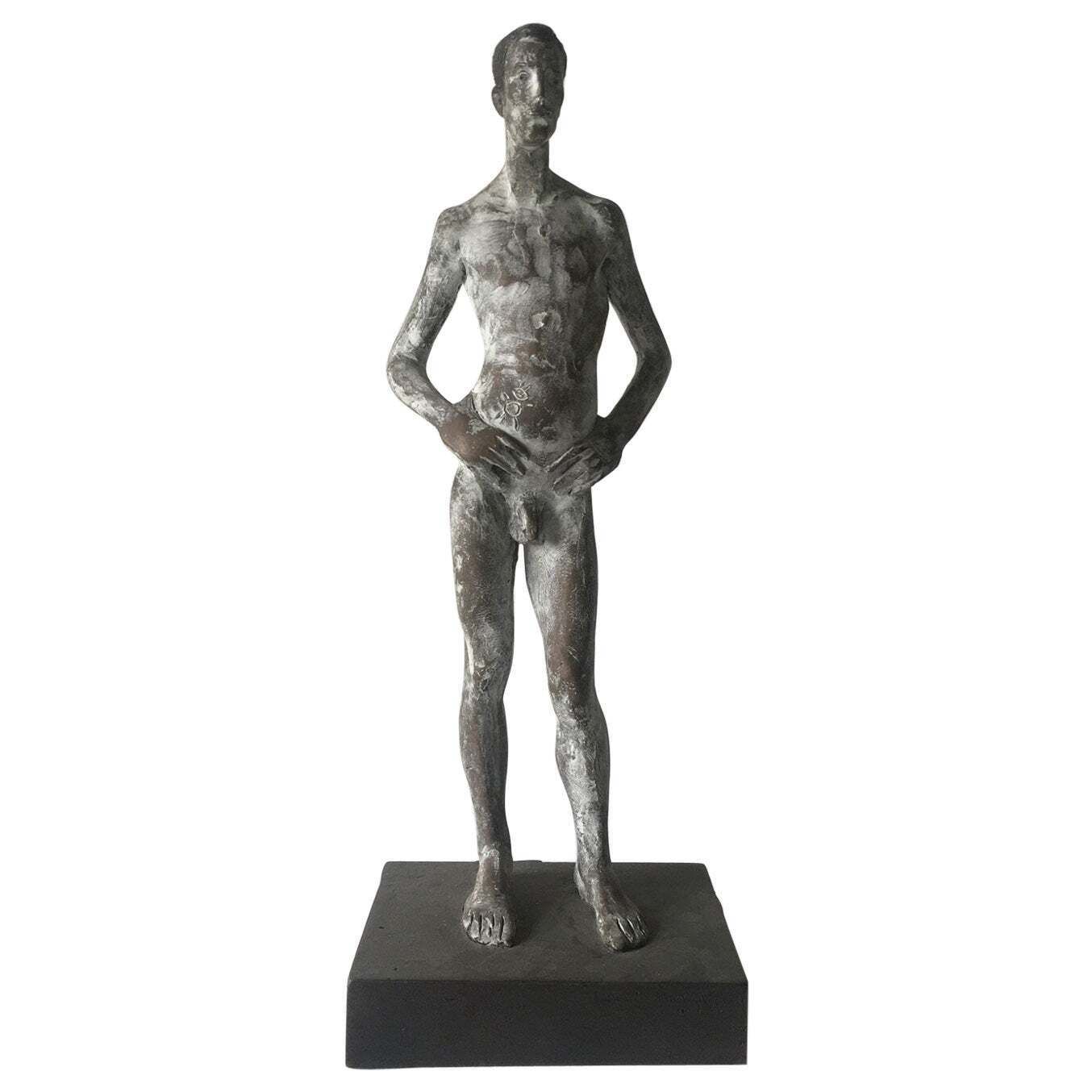 Italy Cast Bronze Figurine Man Sculpture By Aron Demetz Title Ricordo