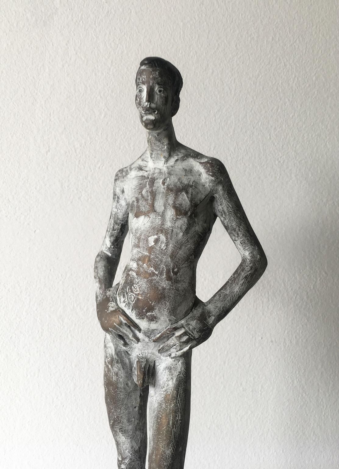 Italy Cast Bronze Figurine Man Sculpture By Aron Demetz Title Ricordo photo 5949.0
