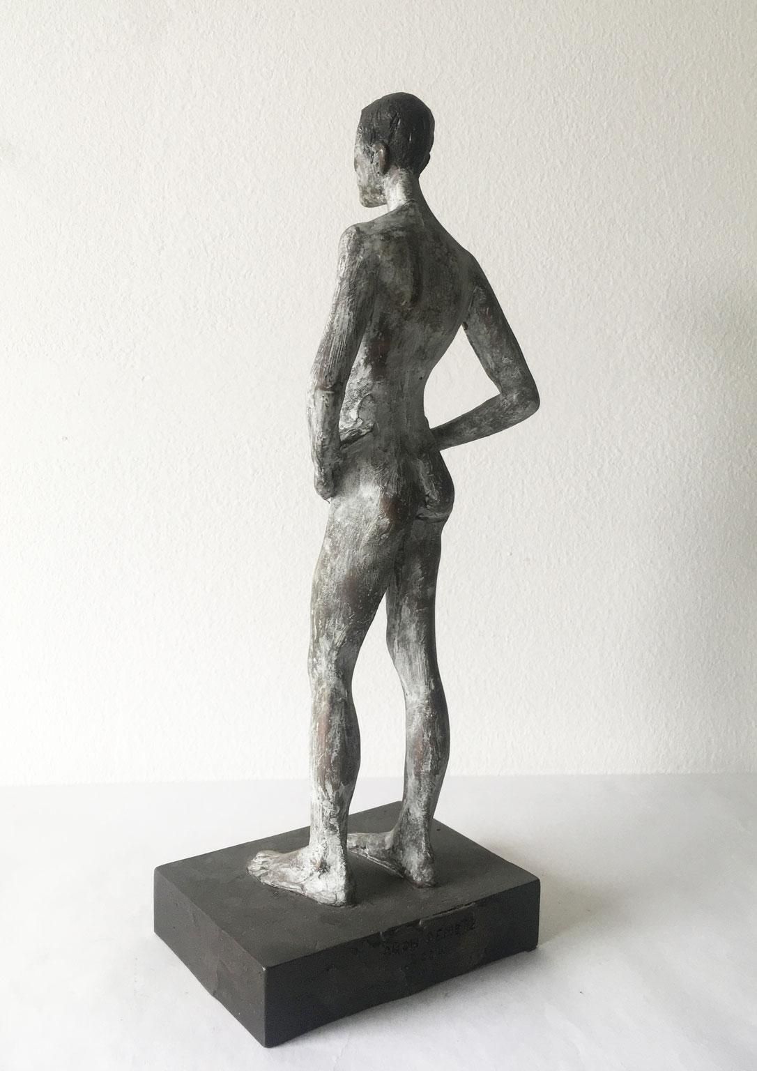 photo for sale Italy Cast Bronze Figurine Man Sculpture By Aron Demetz Title Ricordo