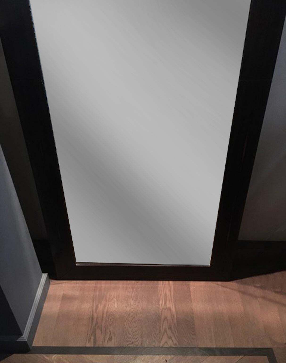 4674.0 Italy Minimalist Design  Pair Of  Wooden Floor Wall Mirrors photo