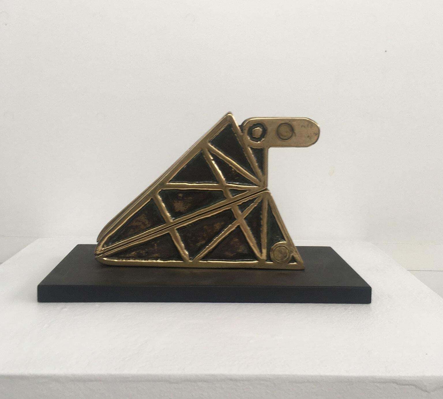1980 Italy Bronze Abstract Kinetic Sculpture Bruno Chersicla Playwork photo 918.0