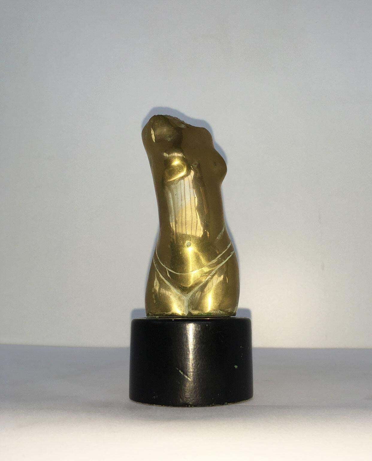 1980 Italy Post Modern Bronze Abstract Sculpture By Alfredo Cifani Title Eos photo vintage