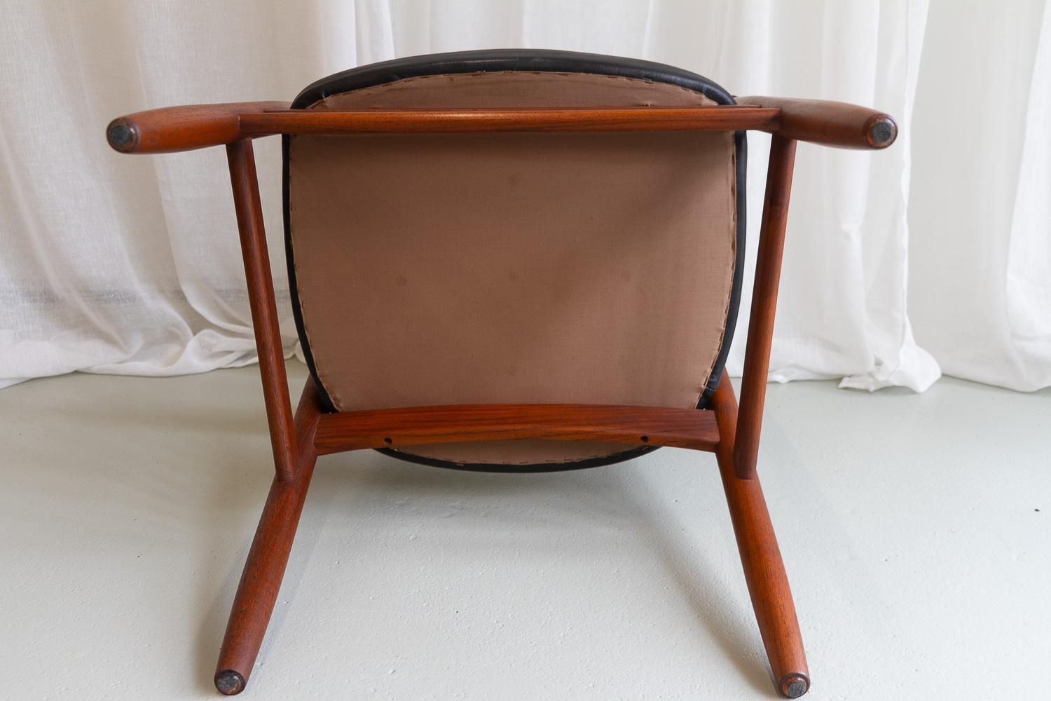 photo for sale Danish Modern Teak Armchair By Tove & Edvard Kindt Larsen, 1950s.