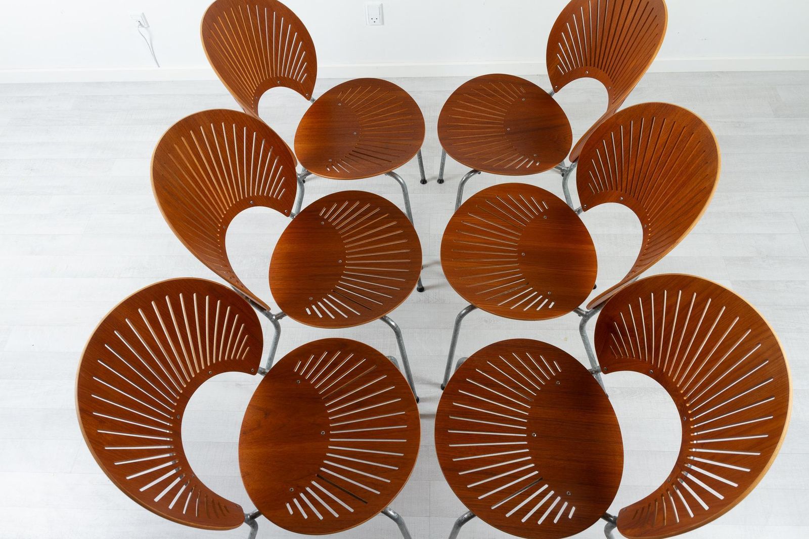 photo vintage Trinidad Teak Dining Chairs By Nanna Ditzel 1990s Set Of 6