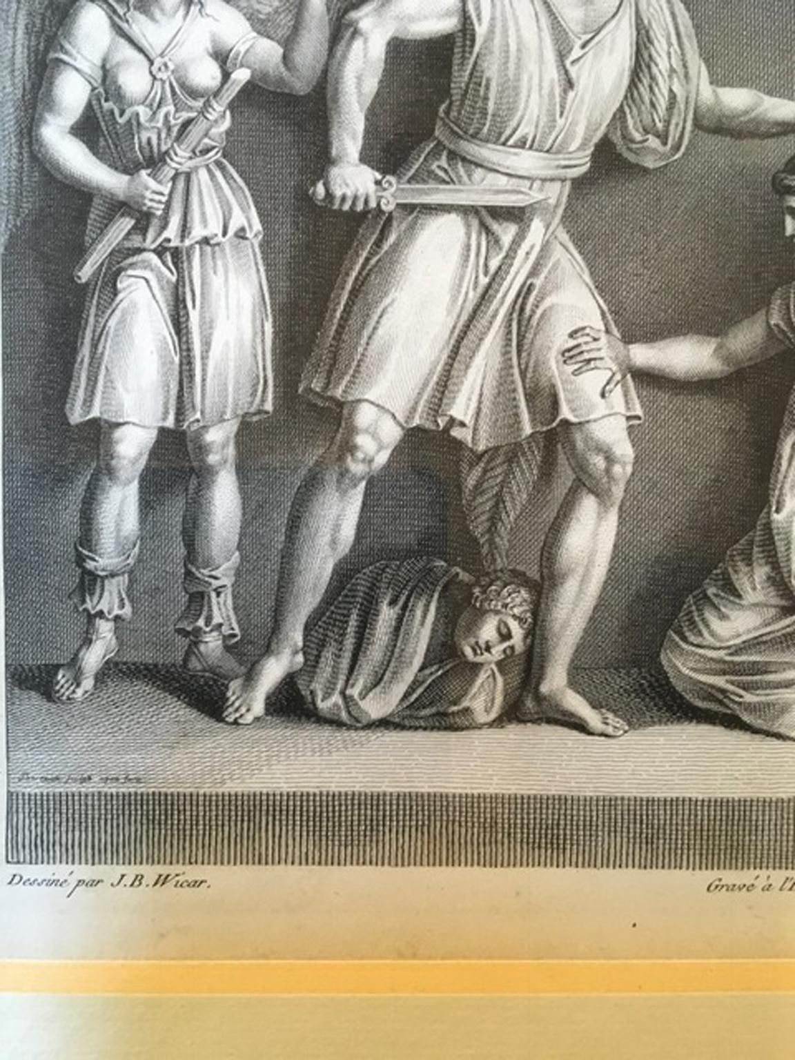 France Mid 19th Century Pair Of Neoclassical Black And White Prints By J.C.Ulmer photo 2040.0