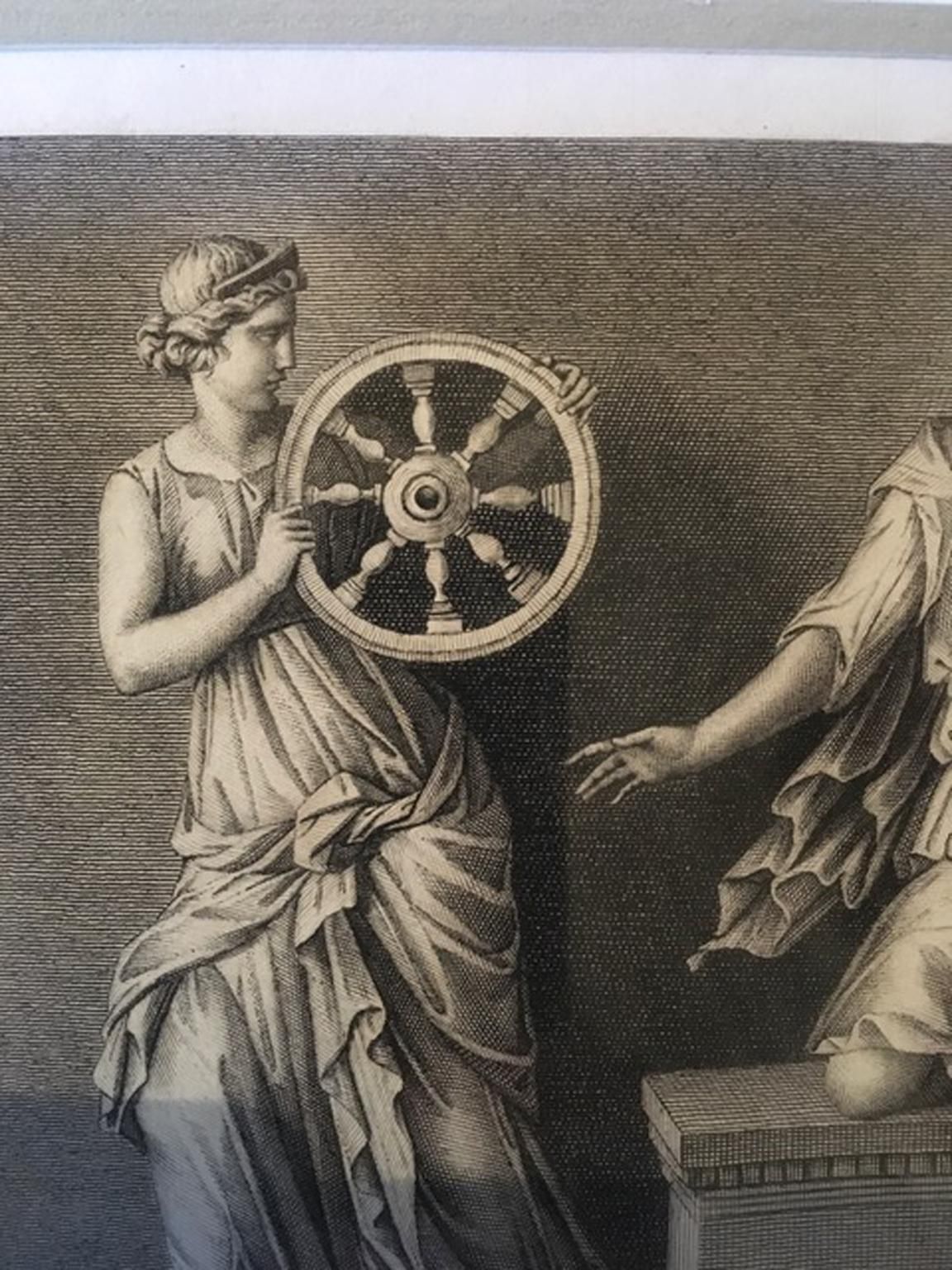 photo vintage France Mid 19th Century Pair Of Neoclassical Black And White Prints By J.C.Ulmer