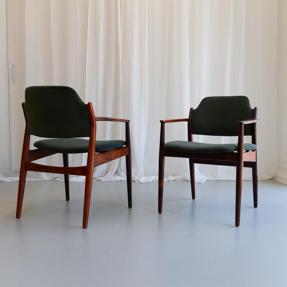 Danish Modern Rosewood Armchairs Model 62a By Arne Vodder, 1960s. Set Of 2. photo Furniture