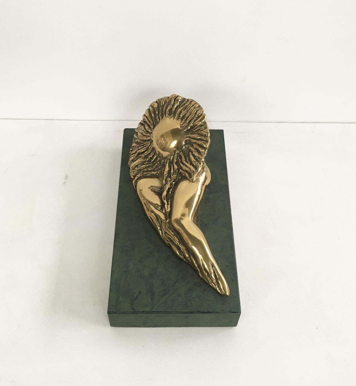 photo furniture 1986 Italy Bronze Abstract Sculpture Patrizia Guerresi Donnasole Sun Woman