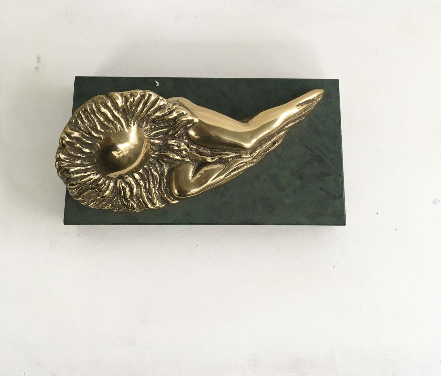 Art 1986 Italy Bronze Abstract Sculpture Patrizia Guerresi Donnasole Sun Woman photo
