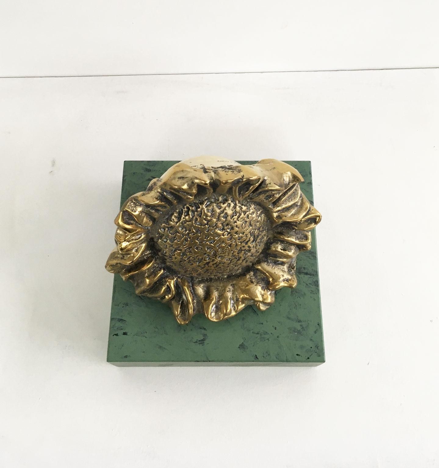 photo vinterior 1986 Italy Bronze Abstract Sculpture Patrizia Guerresi Girasole Sunflower
