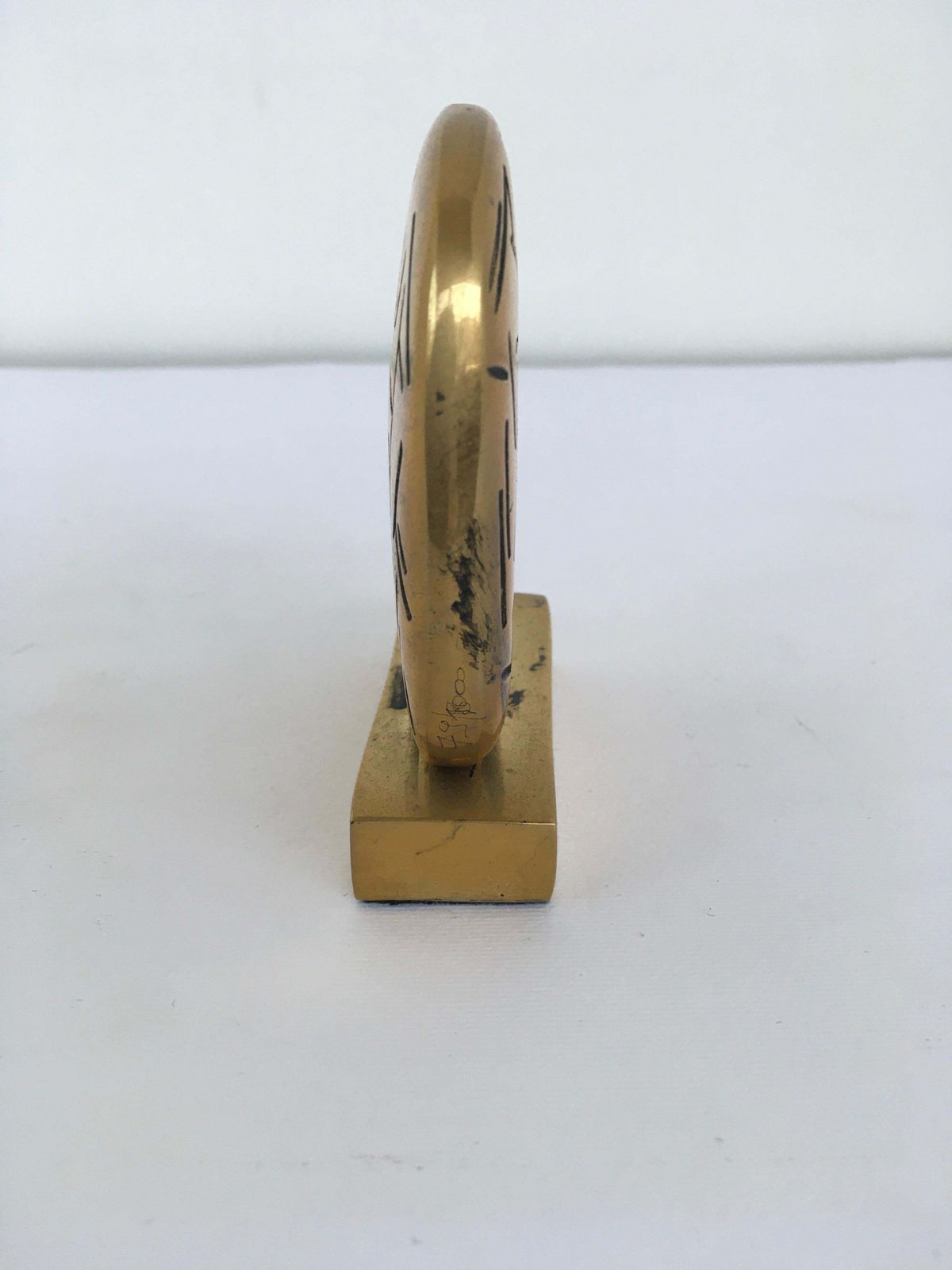 1980 Italy Post Modern Bronze Abstract Sculpture Beppe Bonetti With Base photo vinterior