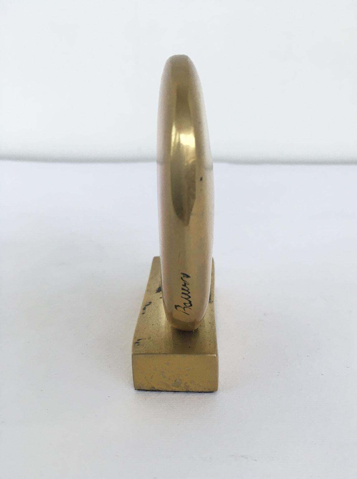 1980 Italy Post Modern Bronze Abstract Sculpture Beppe Bonetti With Base photo buy